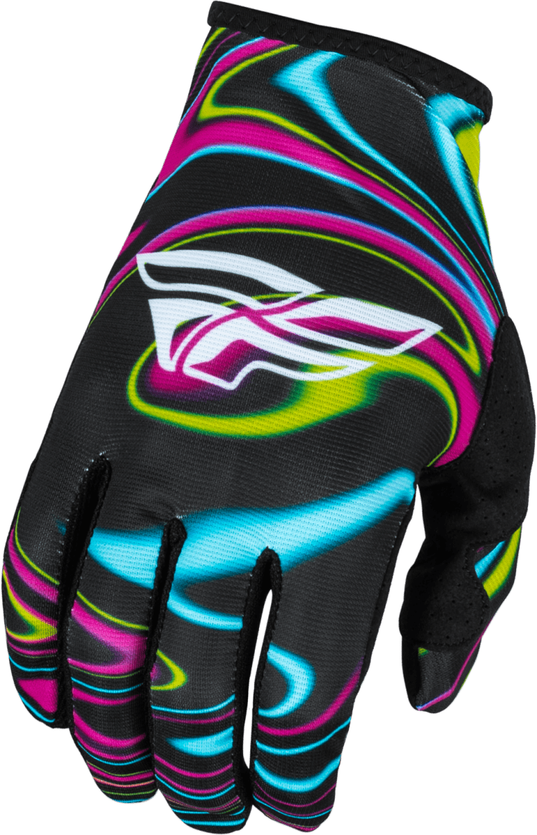 FLY RACING - YOUTH LITE WARPED GLOVES - 377-743YL - 191361419331